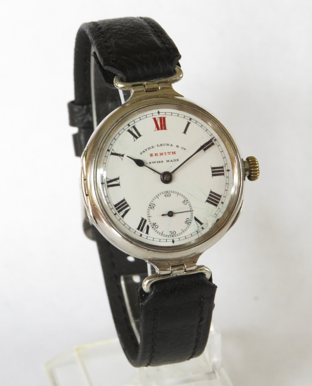 Gents WW1 silver Zenith watch from Favre Leuba