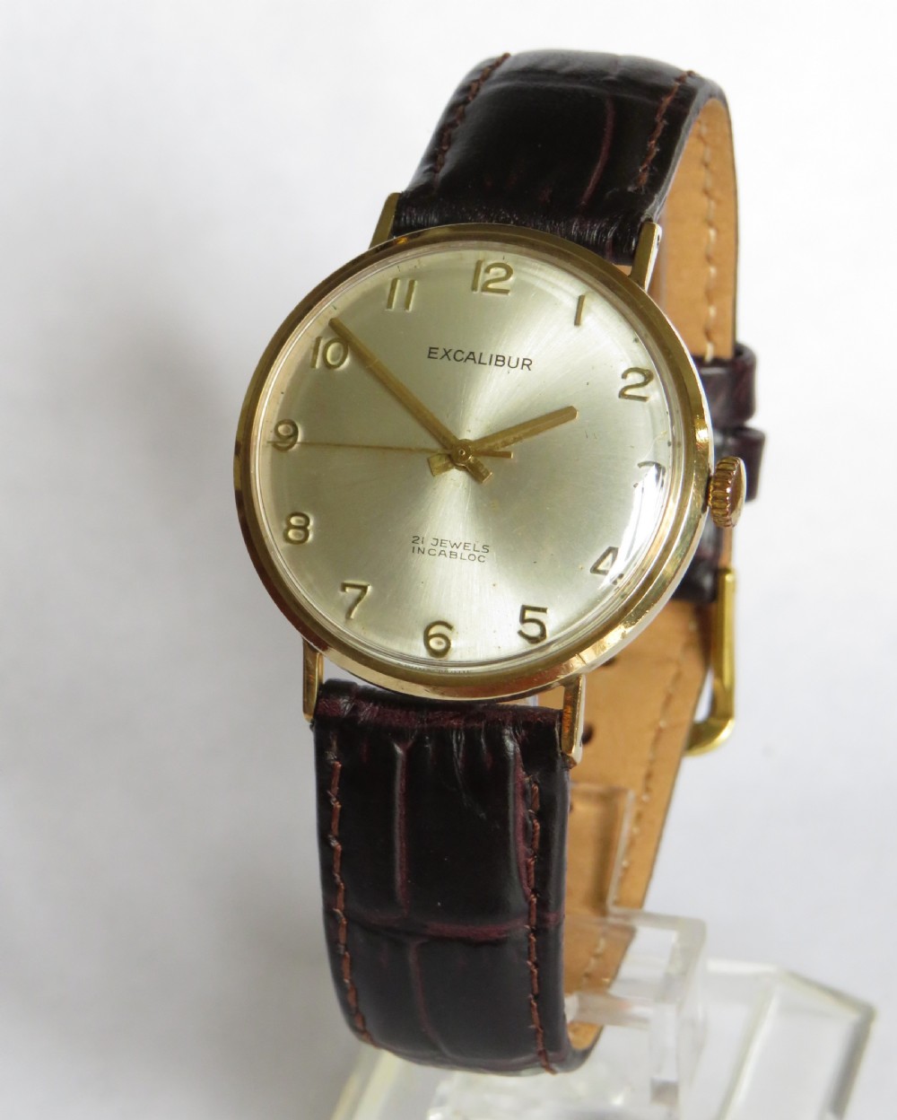 Gents 9ct gold Excalibur wrist watch, 1969
