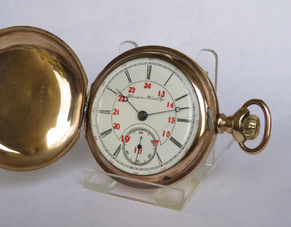 Antique Hampden full hunter pocket watch, 190