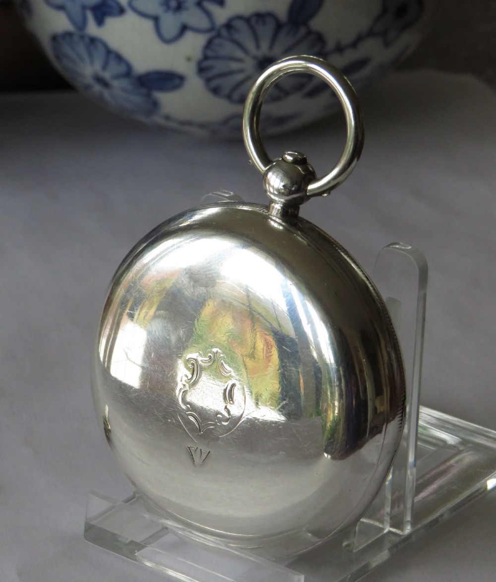Antique silver H Samuel pocket watch, 1896 View VII