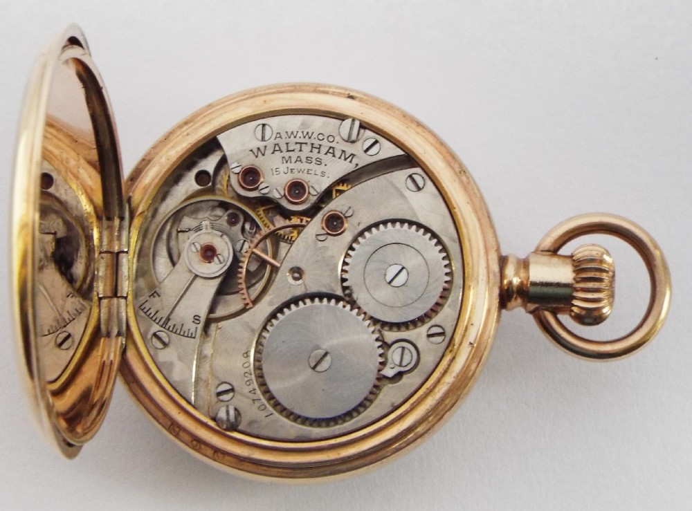A ladies antique gold filled Waltham fob watch. View V