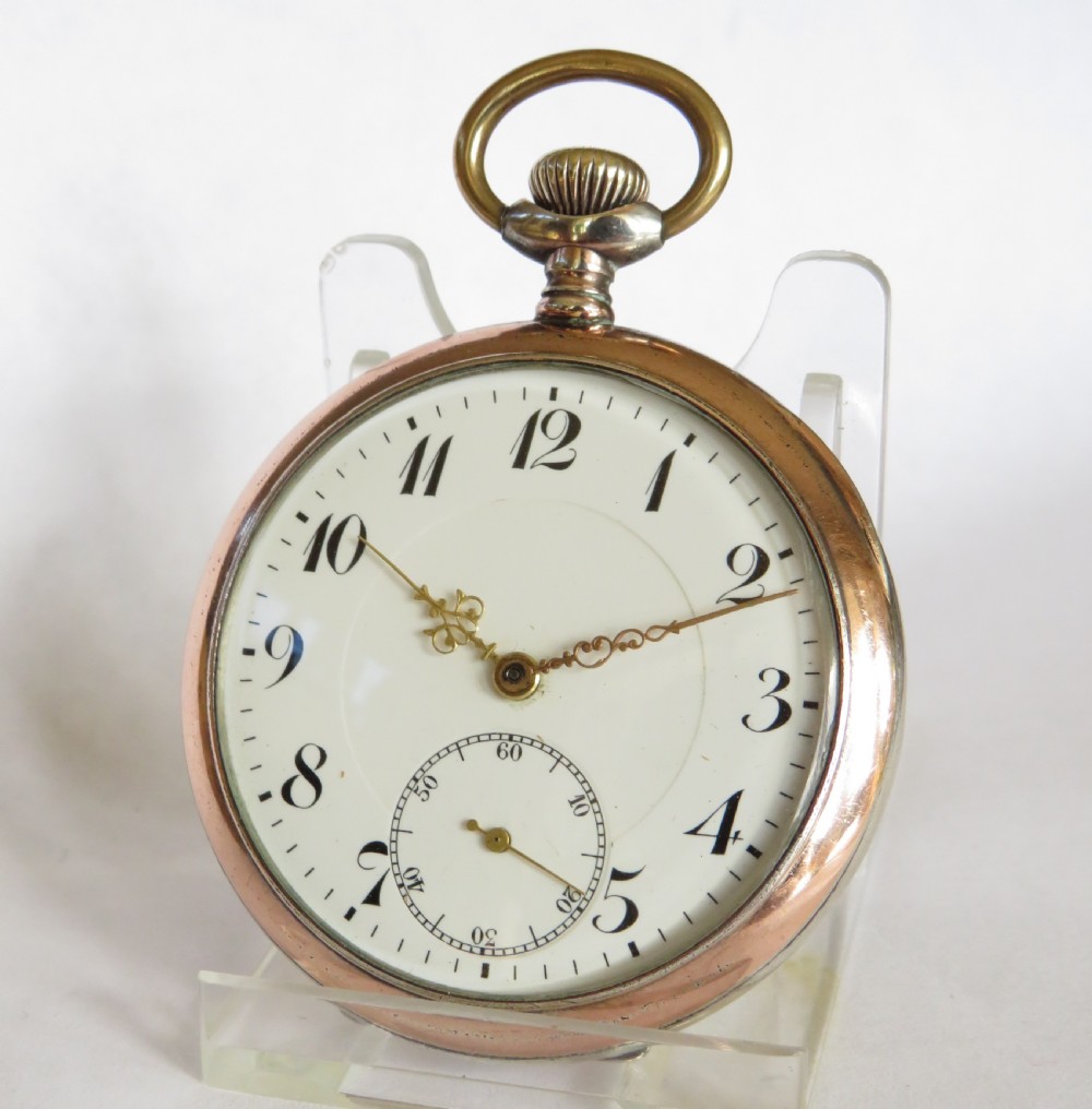 Silver antique Thommen Revue pocket watch, c1910s
