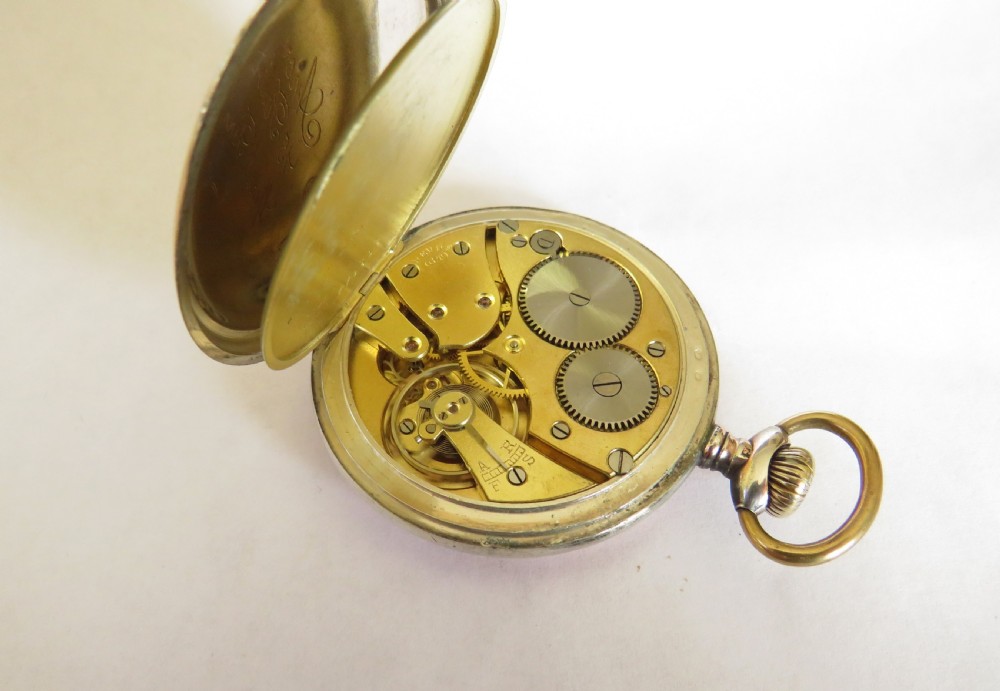 Silver antique Thommen Revue pocket watch, c1910s View III