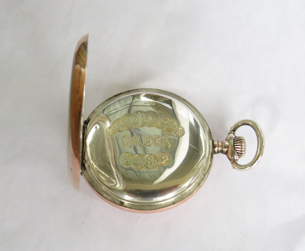 Antique silver Omega pocket watch, c1915 View IV