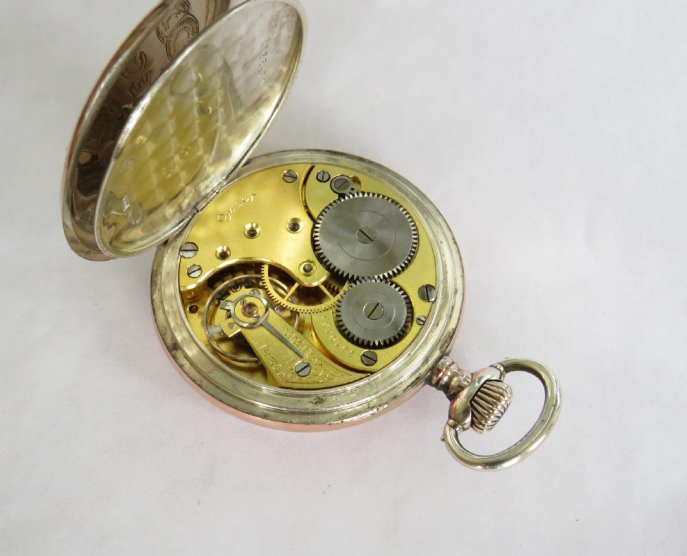 Antique silver Omega pocket watch, c1915 View V