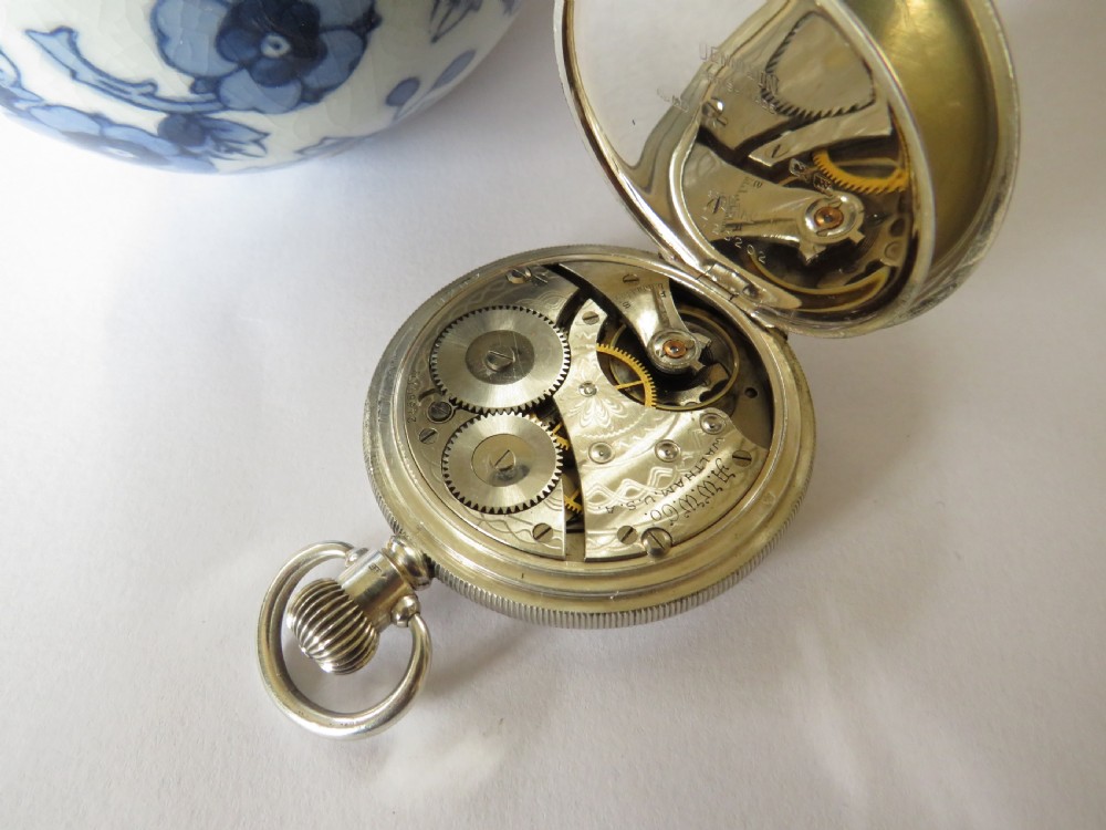 Silver Waltham full hunter pocket watch View II