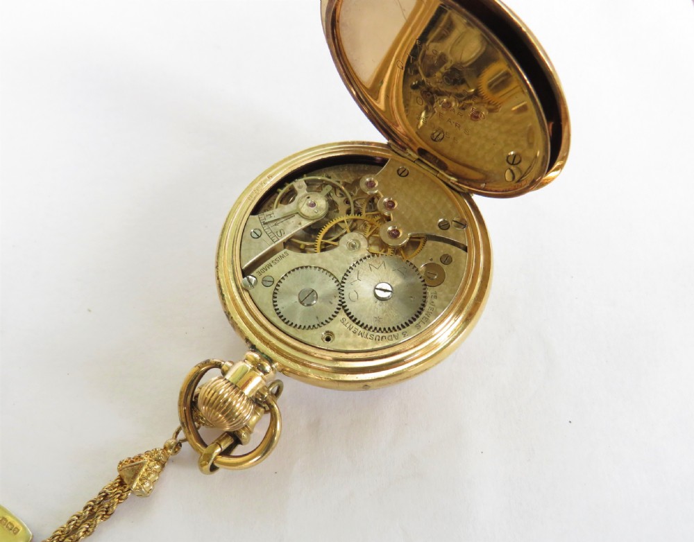 Antique Cyma pocket watch and albert View IV