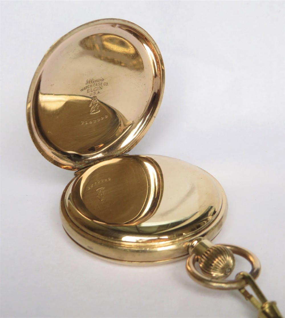Antique Waltham Giant full hunter pocket watch and chain View V