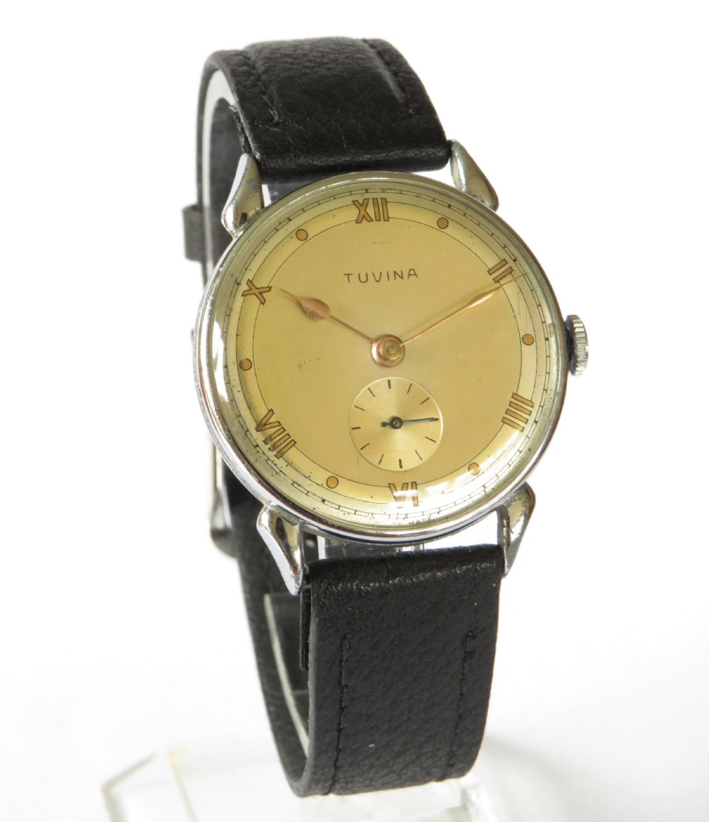 Gents 1940s Tuvina wrist watch by Charles Roth, Artis View II