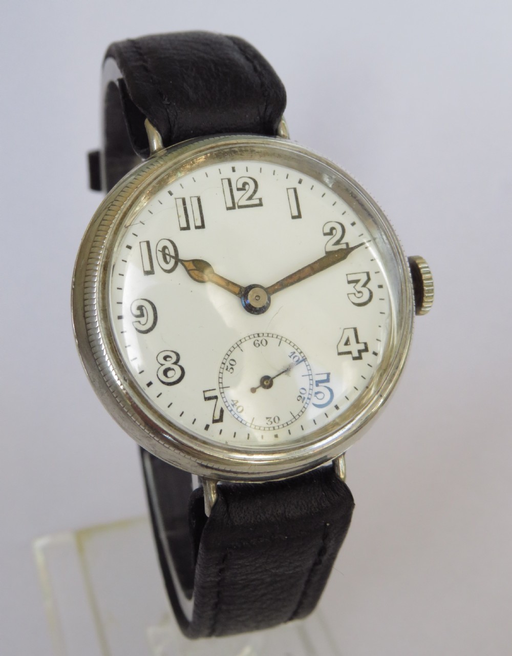 Gents silver trench watch, 1915