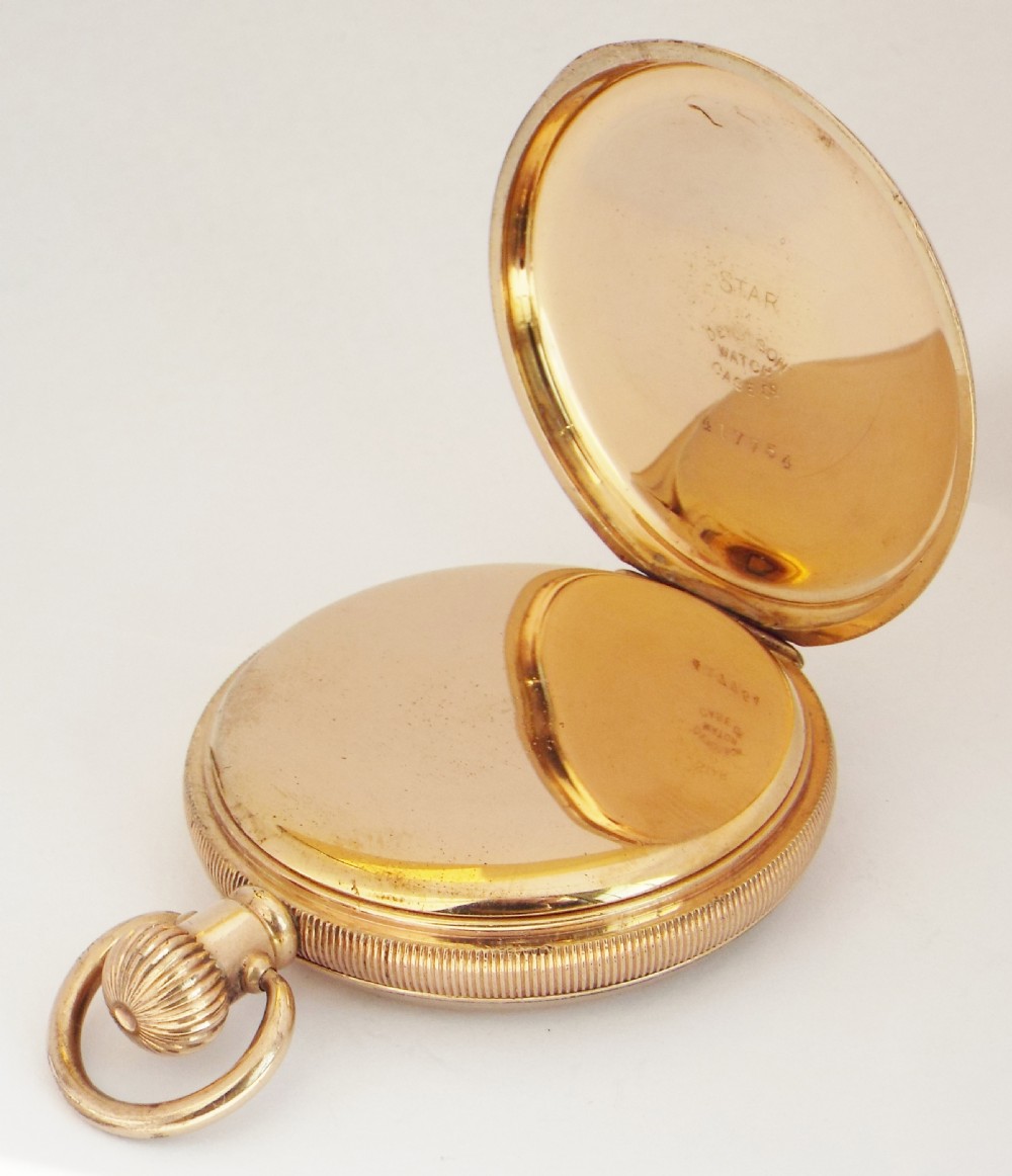 A vintage 1930s Cyma full hunter pocket watch originally retailed by Angus & Coote Sydney.  View IV