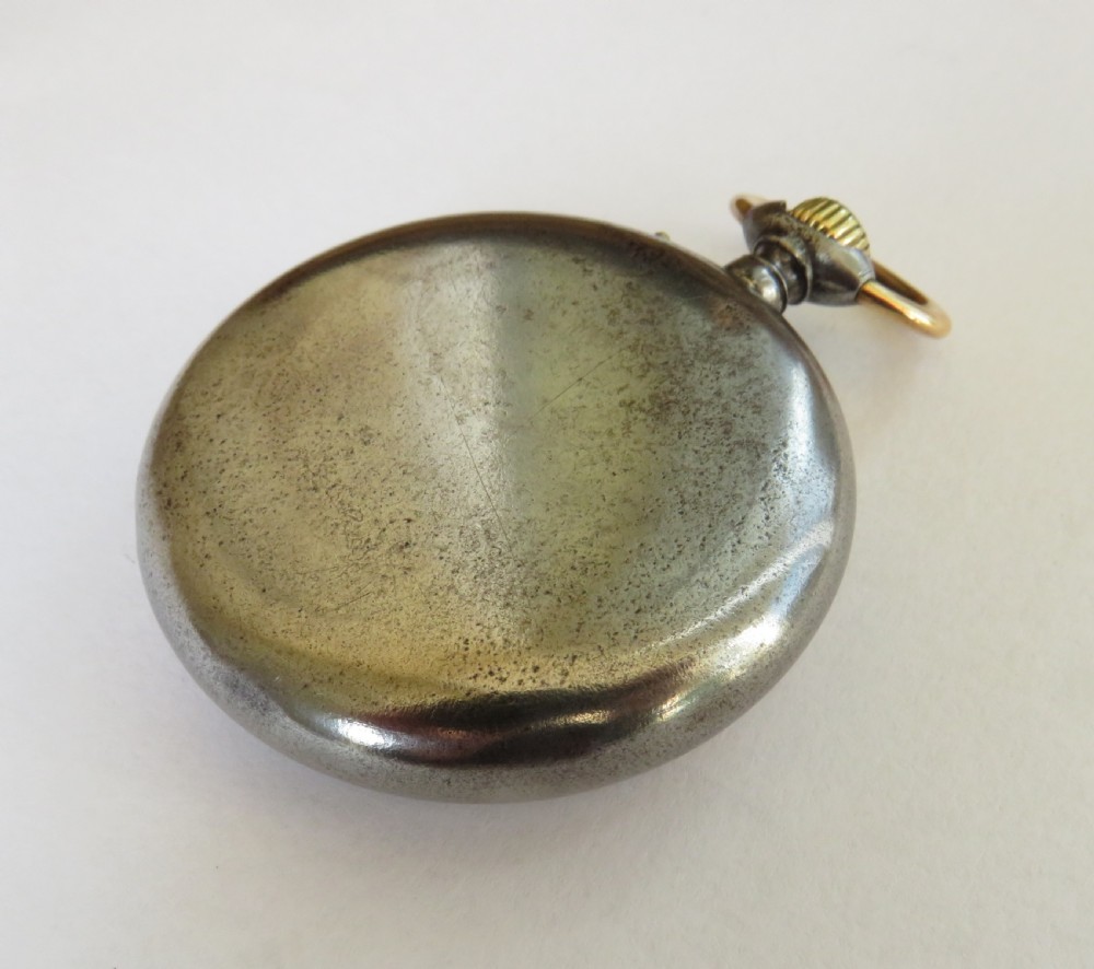 La Future gun metal pocket watch by Achille Hirsch View III