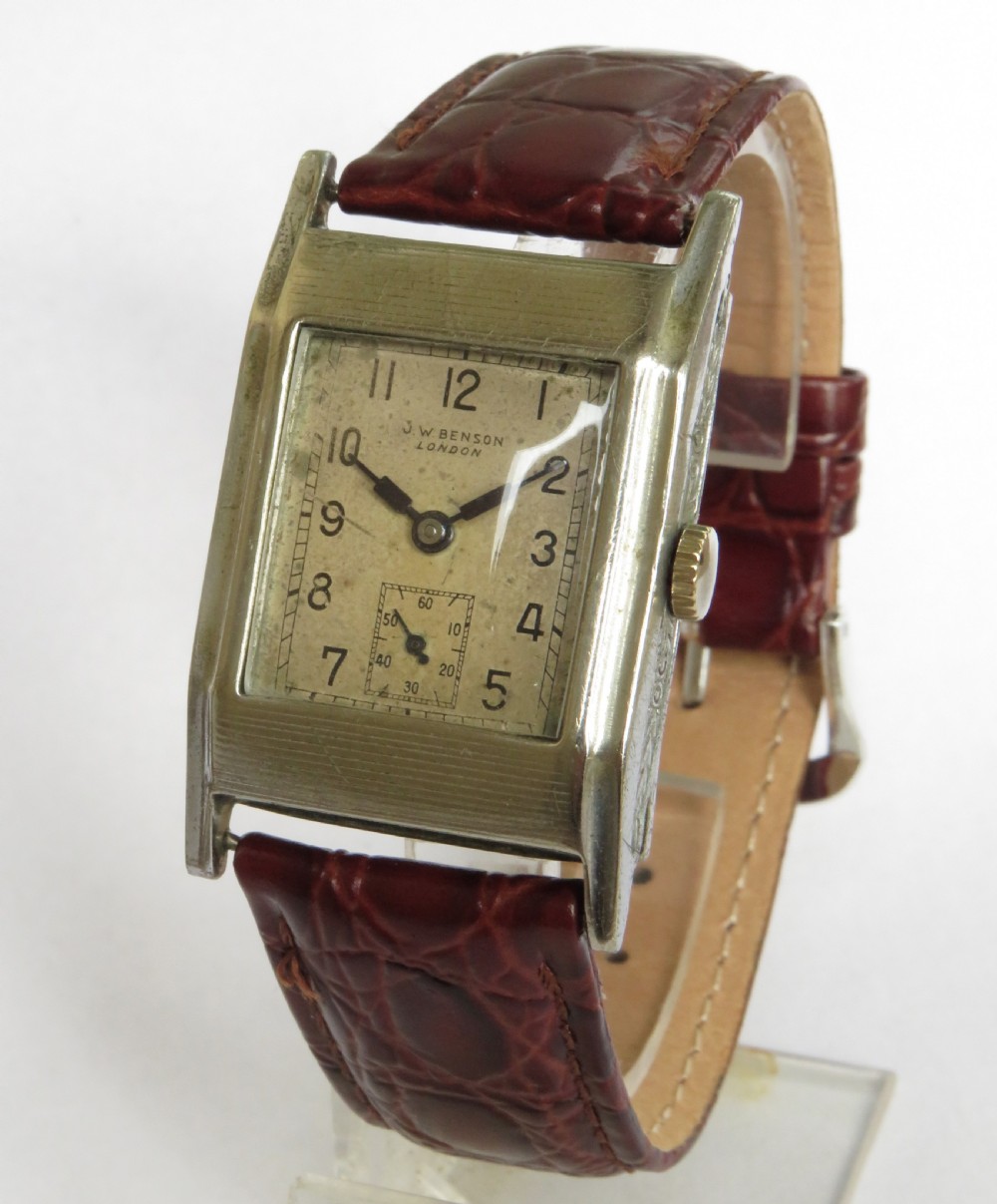 Gents 1940s J W Benson wrist watch