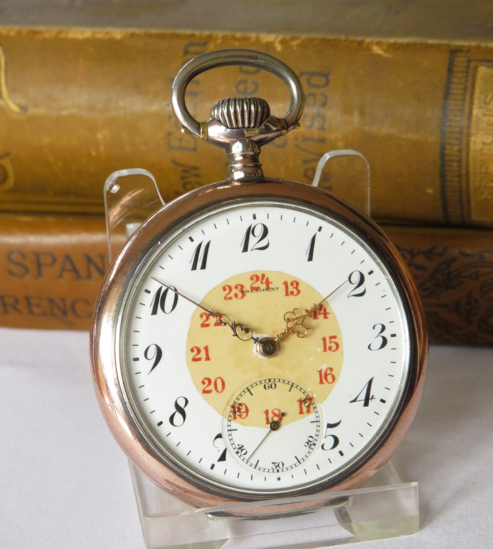  Antique President silver pocket watch