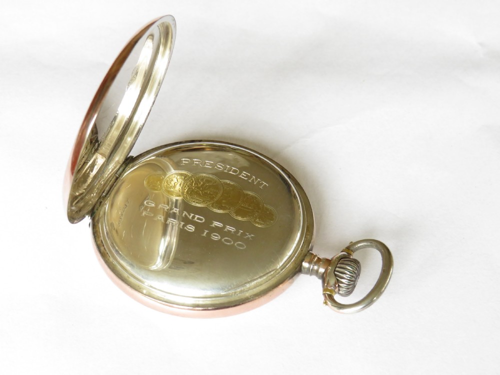  Antique President silver pocket watch View IV