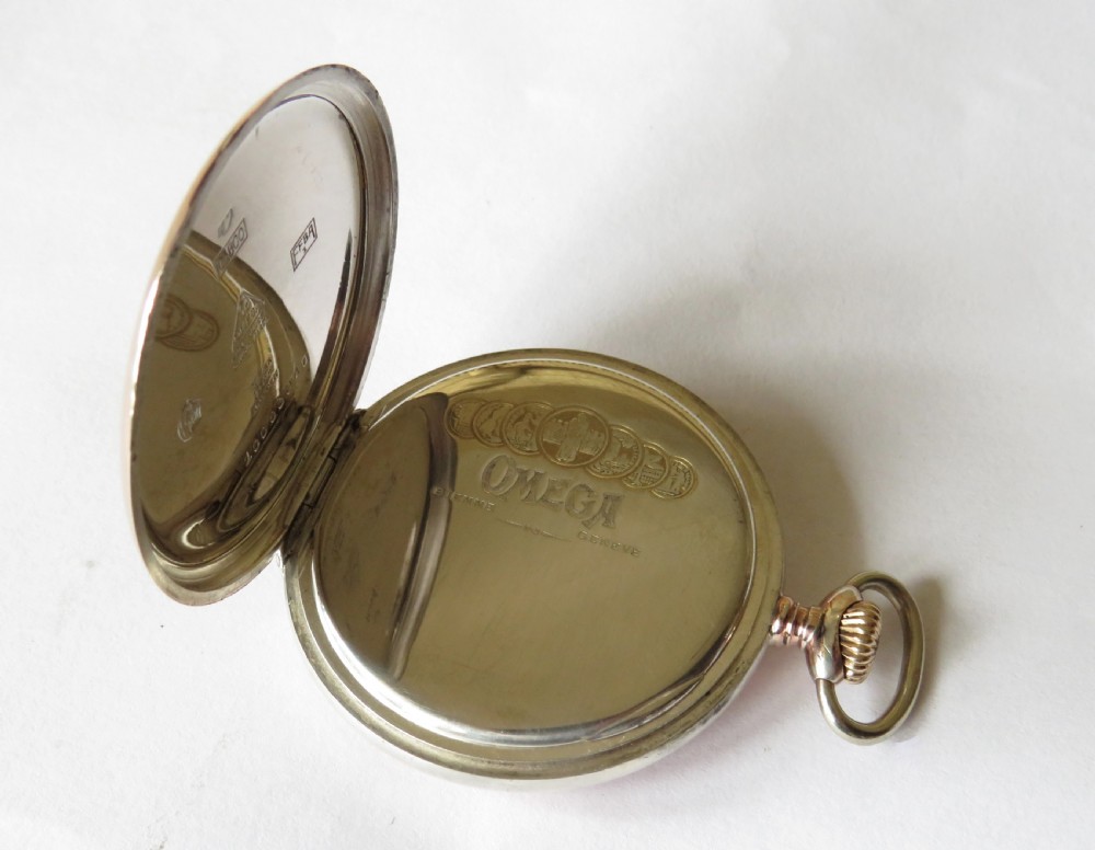 Silver Omega pocket watch, circa 1940 View IV