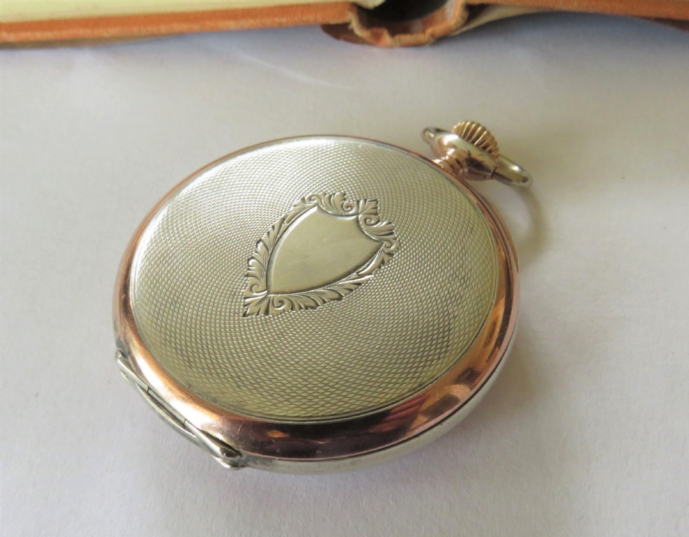 Silver Omega pocket watch, circa 1940 View V