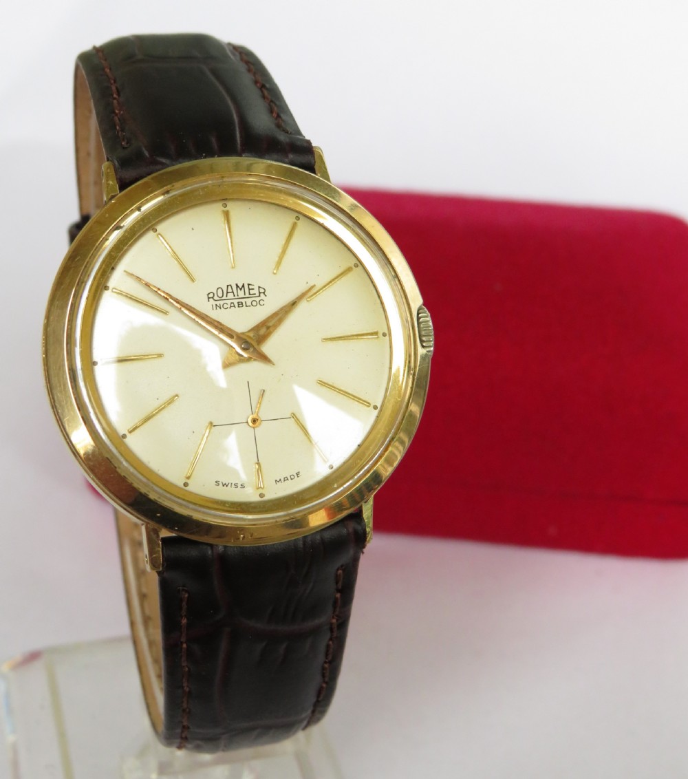 Gents 1950s boxed Roamer wrist watch