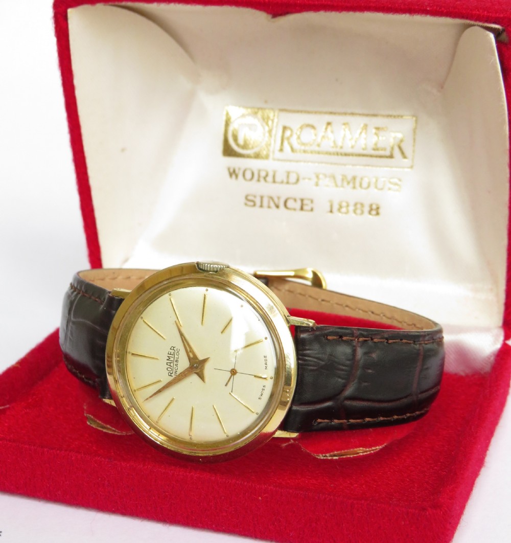 Gents 1950s boxed Roamer wrist watch View III