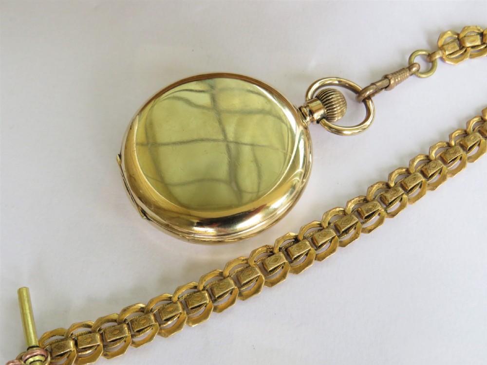 Antique Limit pocket watch and chain View II