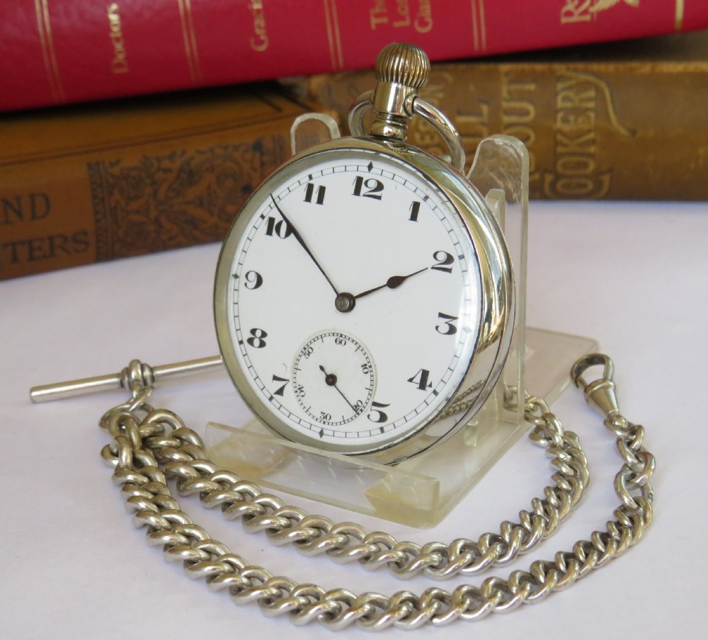 1930s Swiss pocket watch and chain