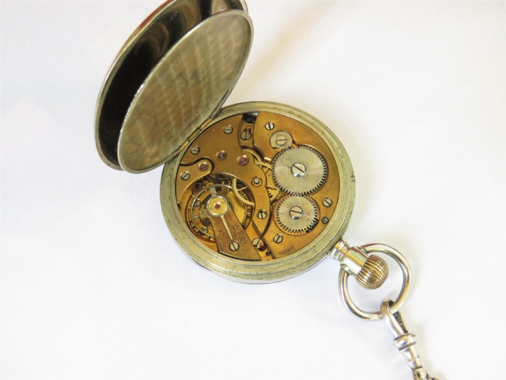 1930s Swiss pocket watch and chain View IV