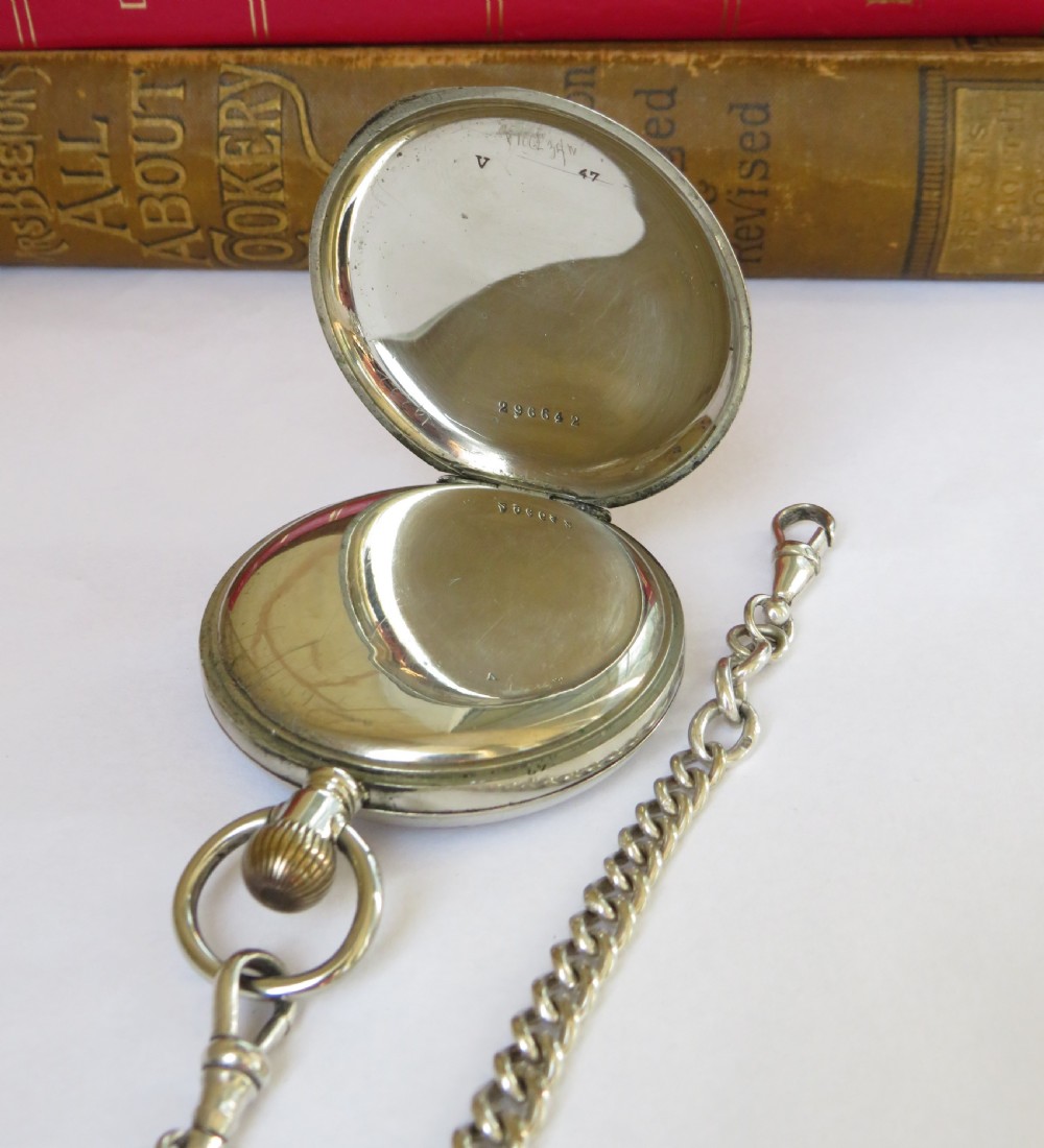 1930s Swiss pocket watch and chain View V