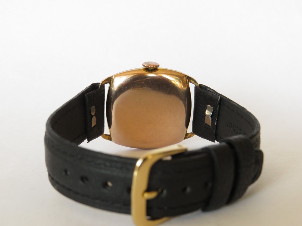 9ct gold Shield wrist watch, 1933 View V