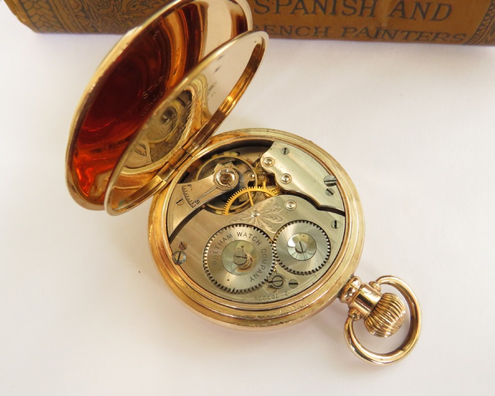 Waltham full hunter pocket watch, 1918 View II