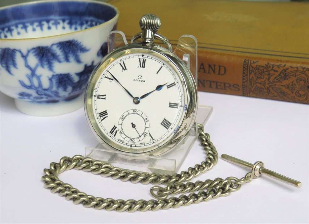 Late 1930s Omega pocket watch and chain