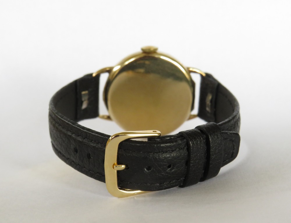 Gents 9ct gold wrist watch, J W Benson, 1933 View V