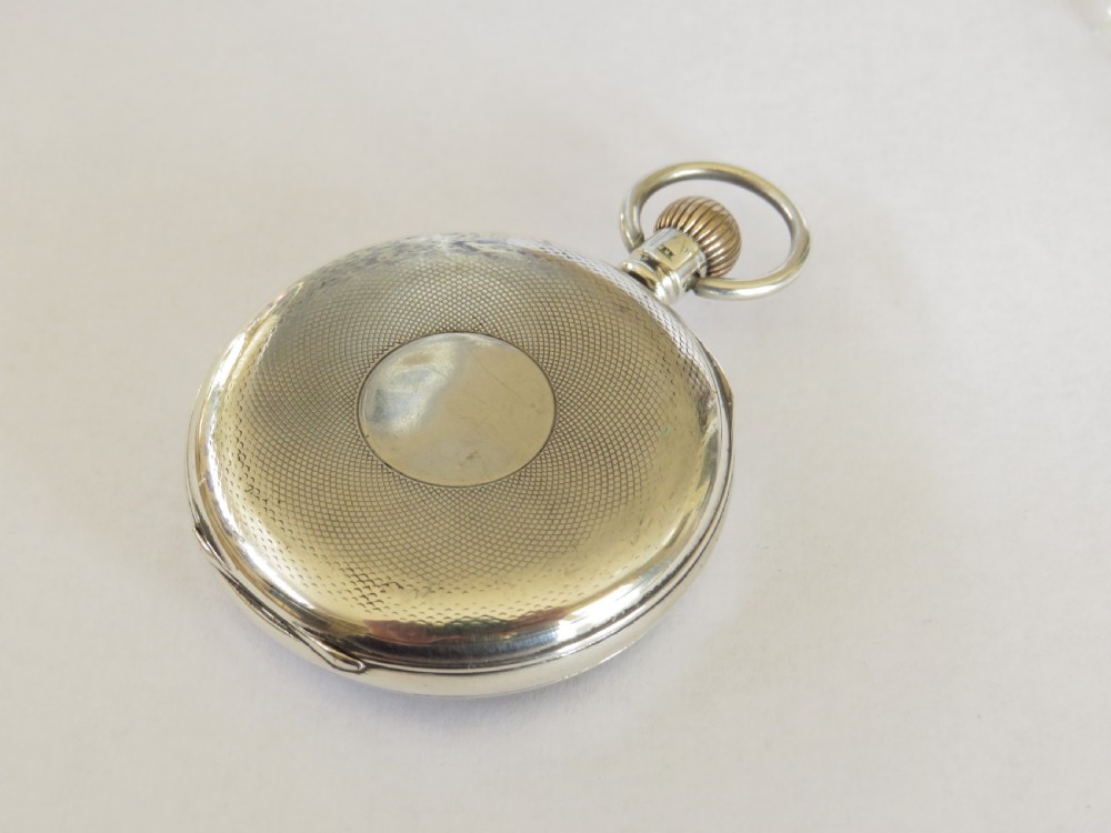 Antique English silver pocket watch, 1906 View II