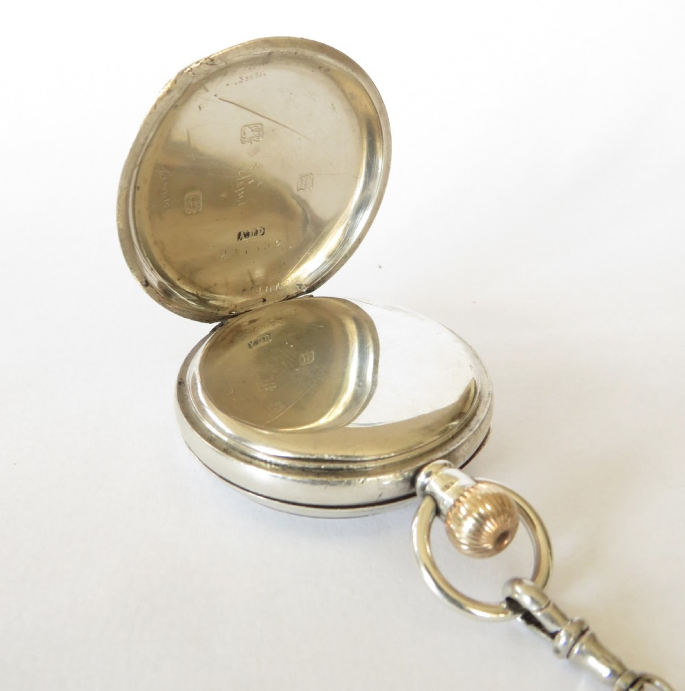 Antique Waltham Seaside fob watch and albertina View IV