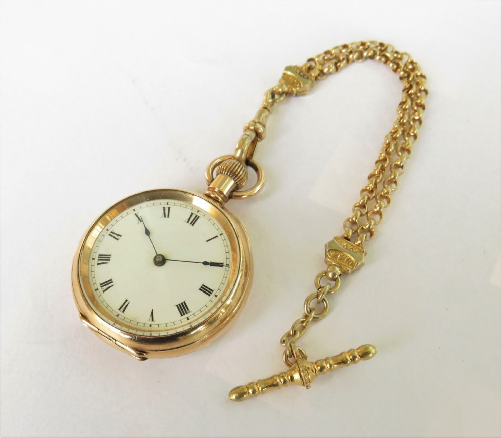 Antique Lady Waltham fob watch and albertina View II
