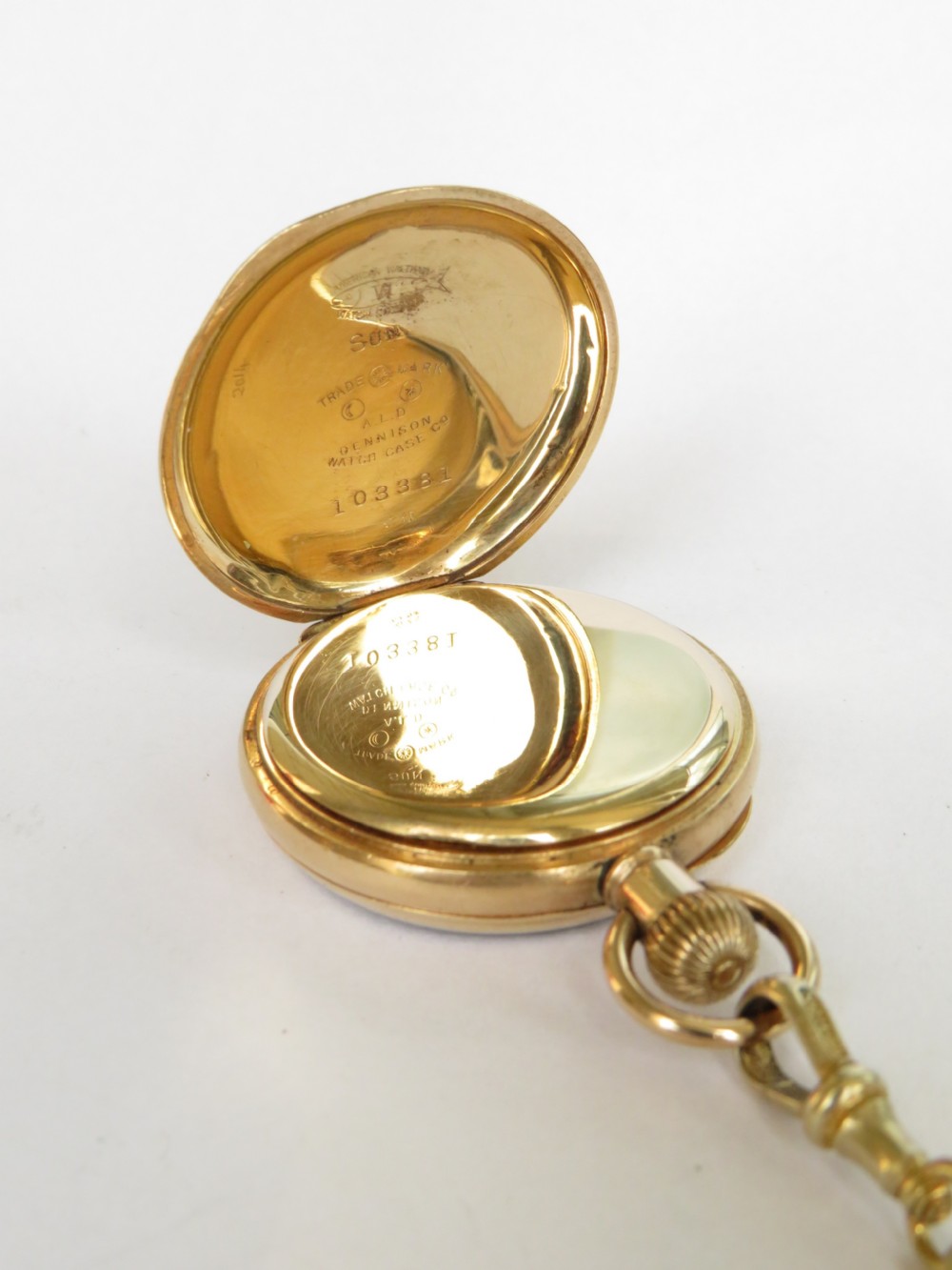 Antique Lady Waltham fob watch and albertina View V