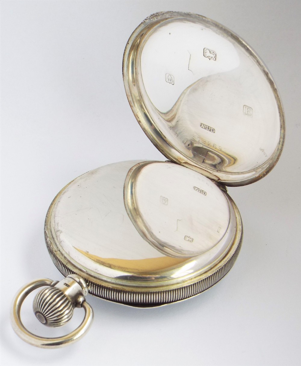 A 1920s silver Buren pocket watch. View III