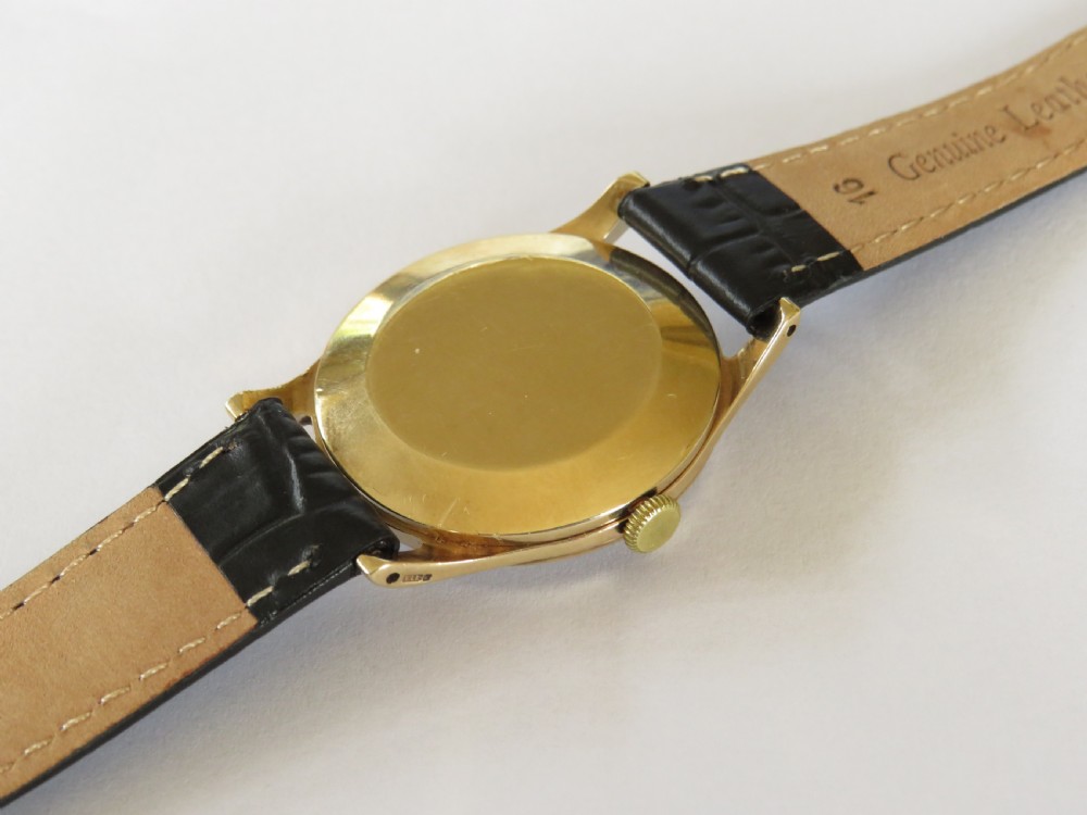 Gents 9ct gold Buren Grand Prix wrist watch, 1953 View IV