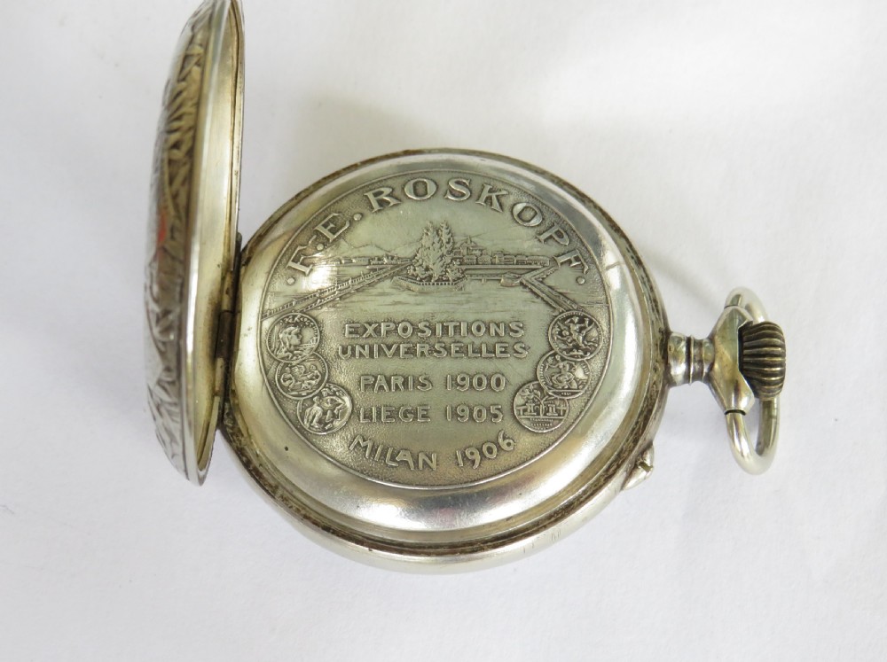 Antique F E Roskopf pocket watch View IV