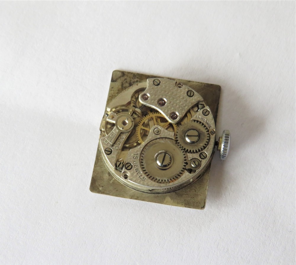 Gents silver Art Deco wrist watch, 1927 View III
