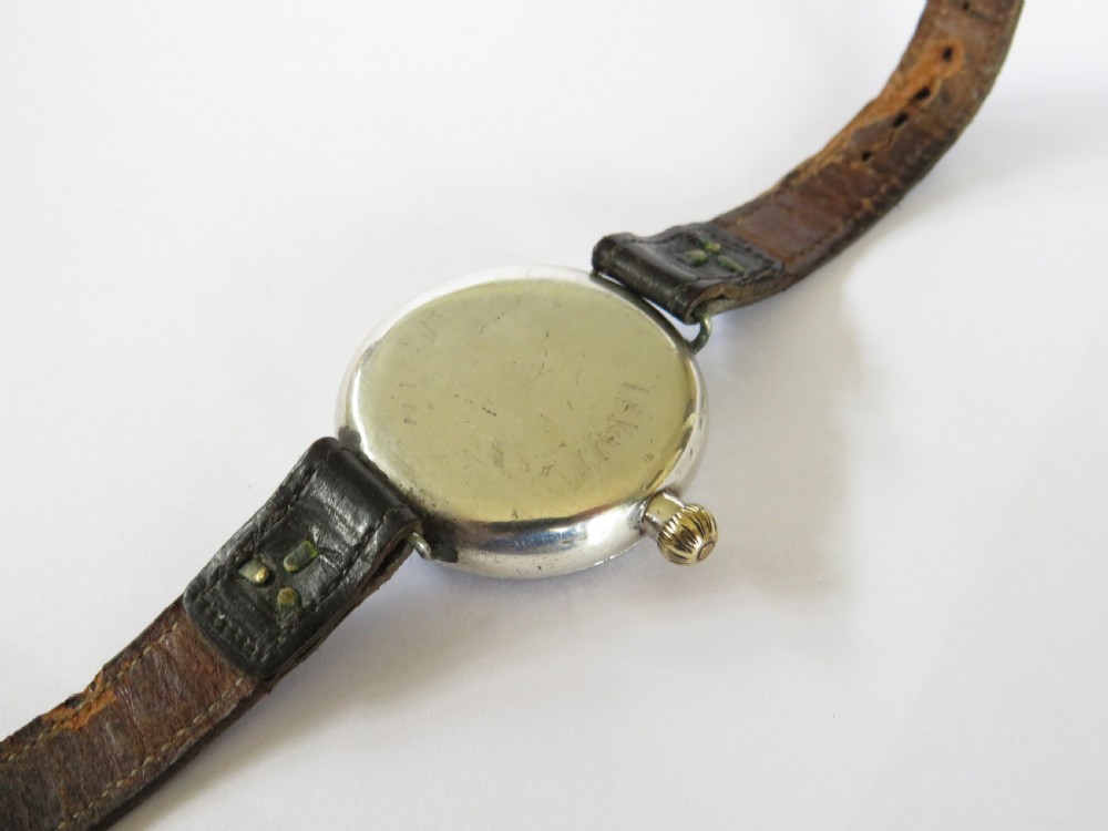 Antique silver Zenith Land & Water trench watch View V
