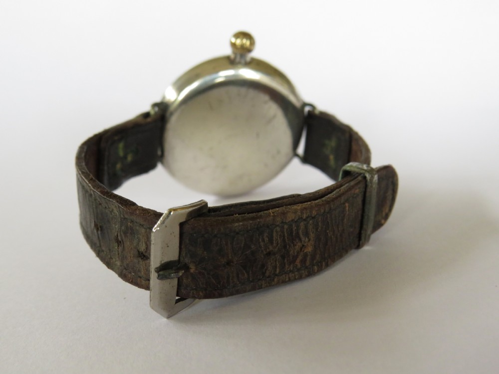 Antique silver Zenith Land & Water trench watch View VI