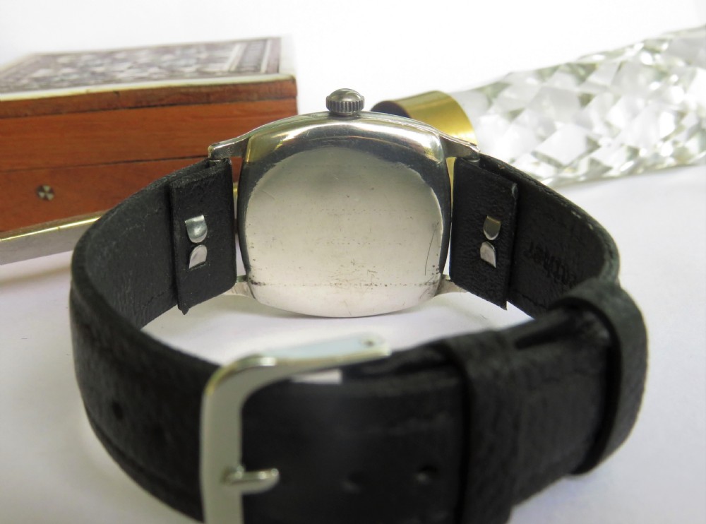 Gents silver Omega wrist watch, c1930 View III