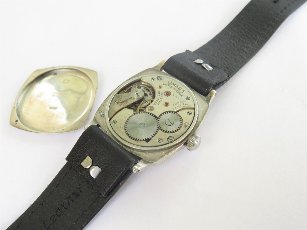 Gents silver Omega wrist watch, c1930 View V