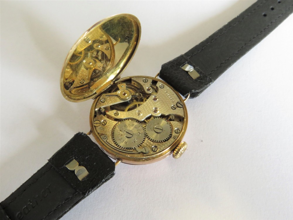 Gents 9ct gold wrist watch, 1926 View III