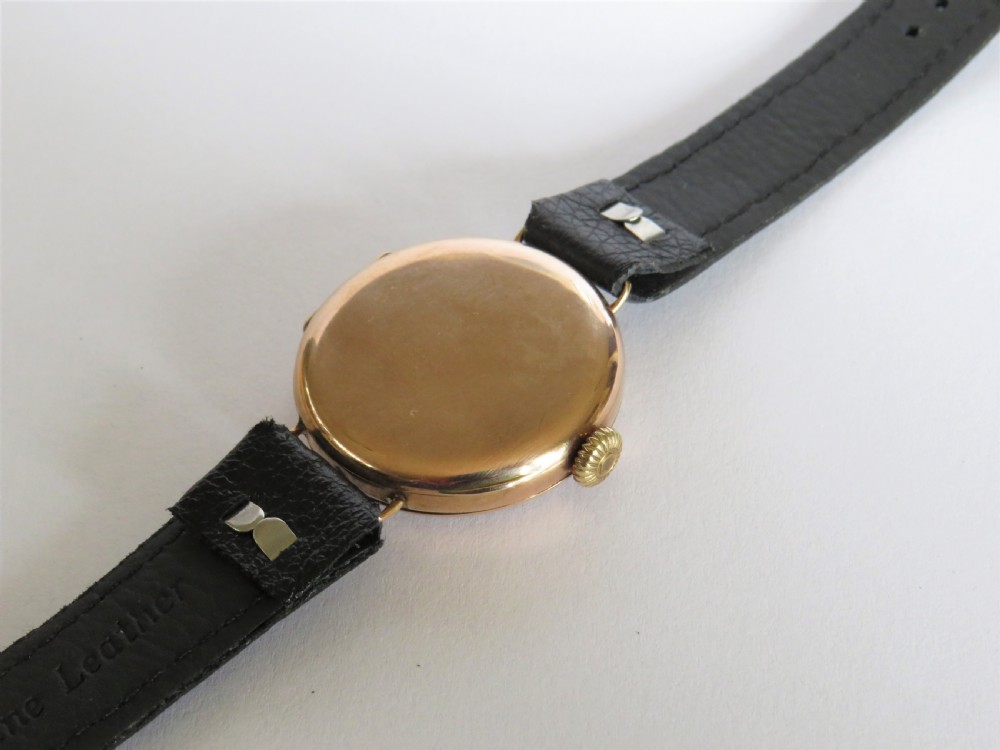 Gents 9ct gold wrist watch, 1926 View IV
