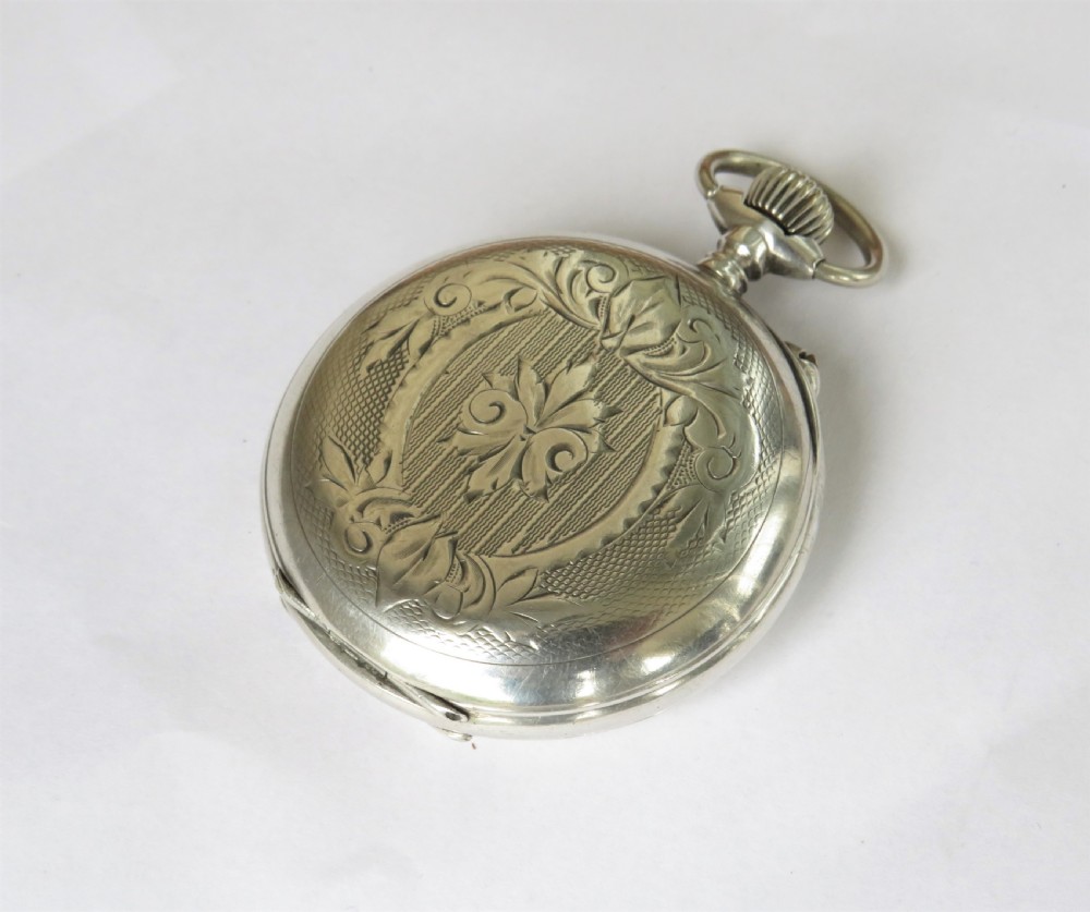 Antique Systeme Roskopf full hunter pocket watch View V