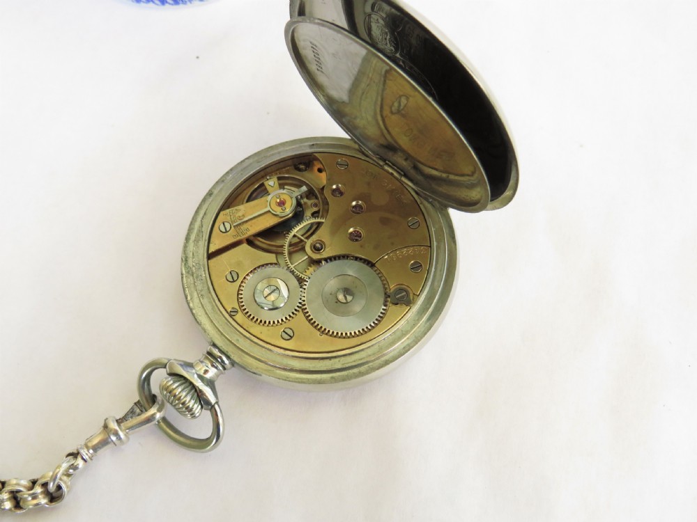 Antique Longines pocket watch and chain View III