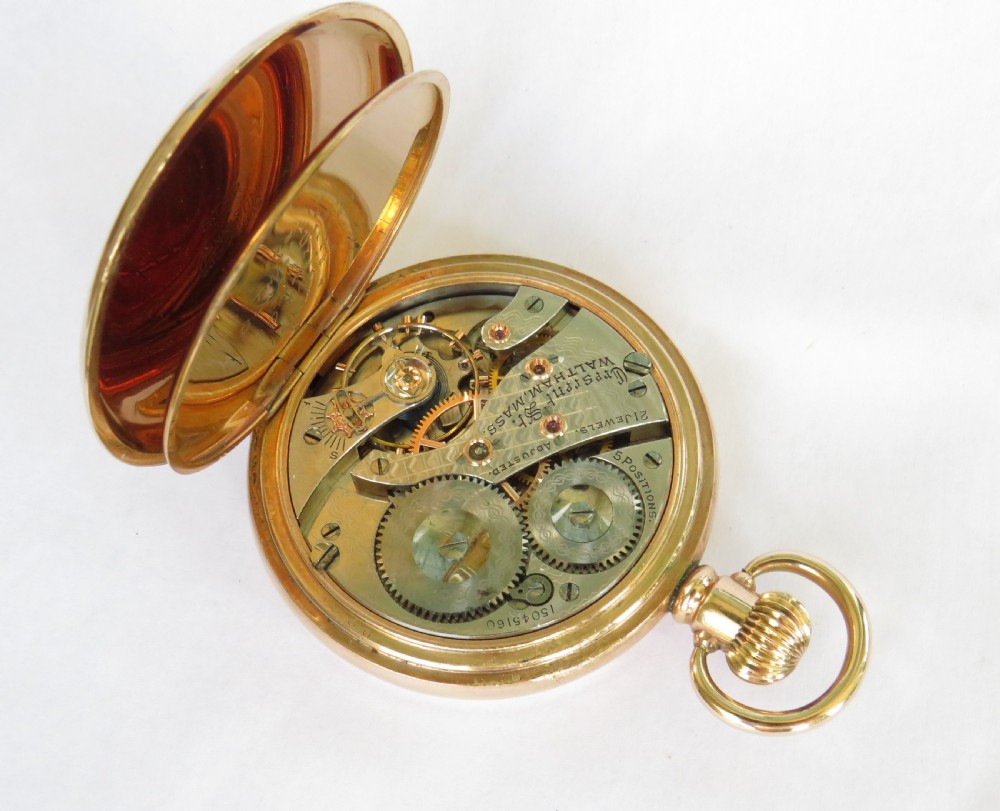 1906 railroad Waltham Crescent Street hunter watch View III