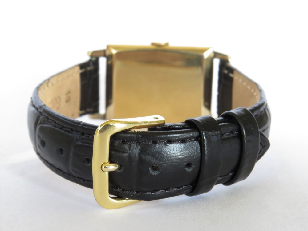 Gents 14ct gold Longines wrist watch, 1929 View III
