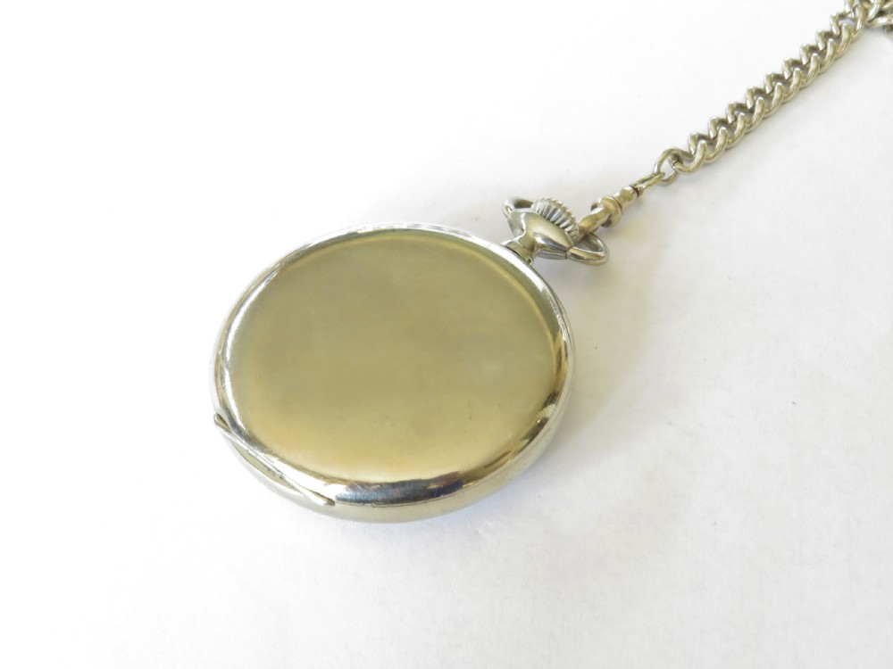 1920s Omega pocket watch and chain View III
